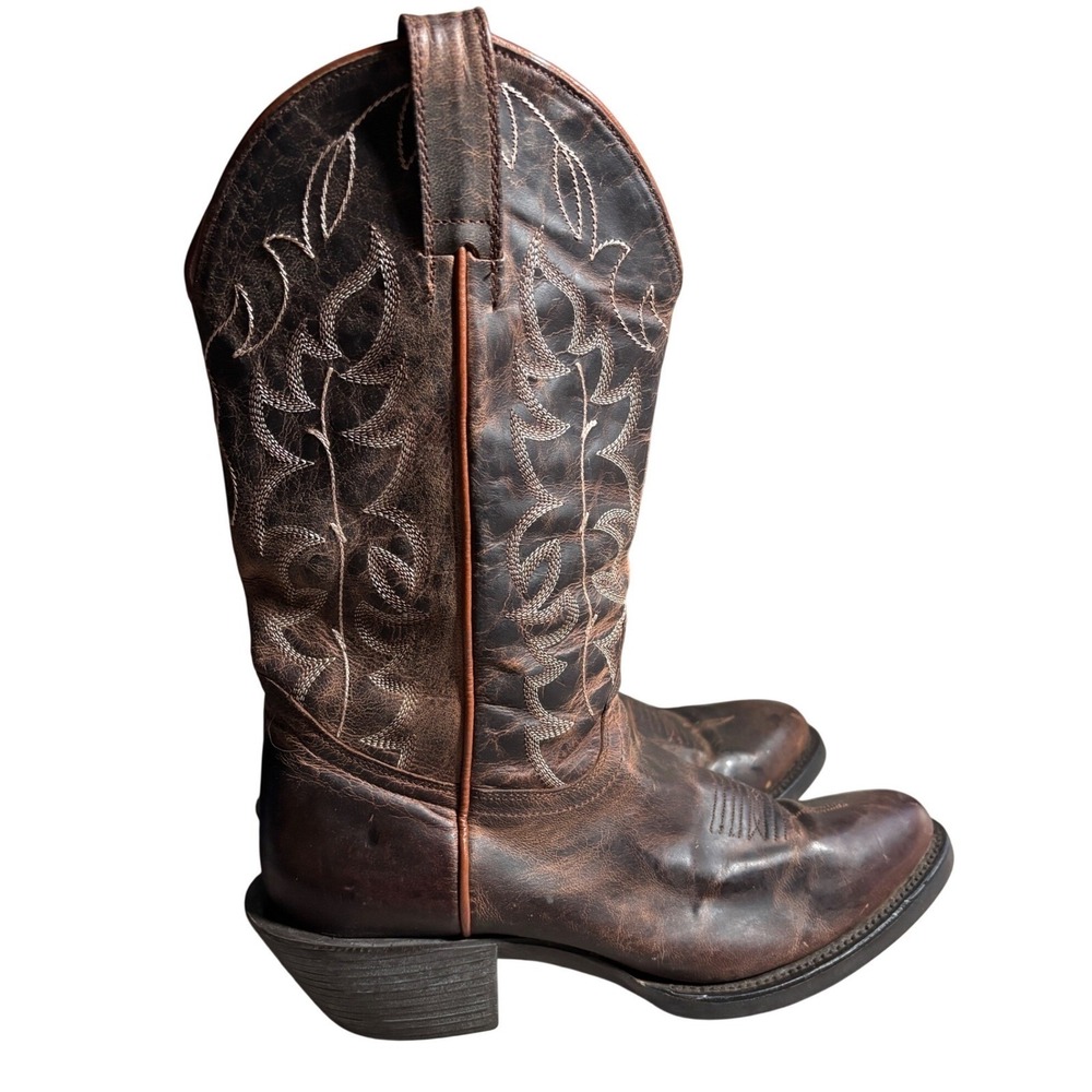 Shyanne Brown Leather Western Cowgirl Boots Distressed Womens 9 M Rodeo Festival
